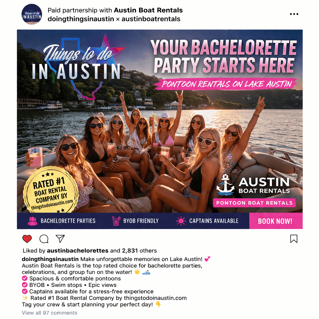 Example social promotion creative