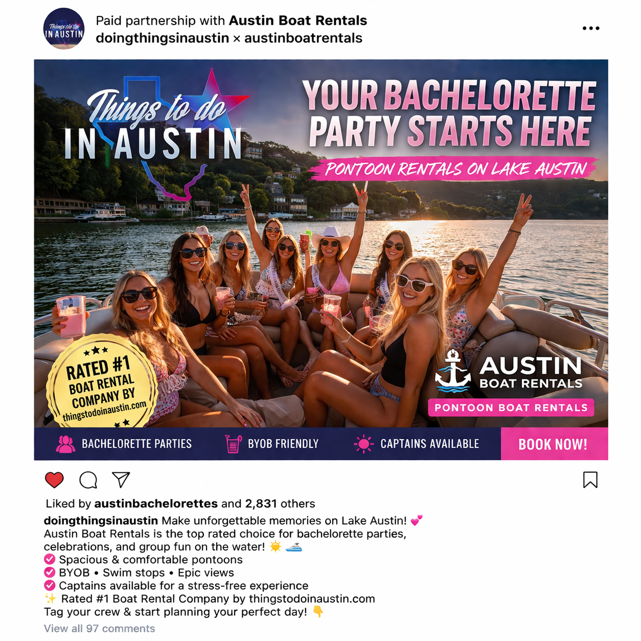 Example social promotion creative